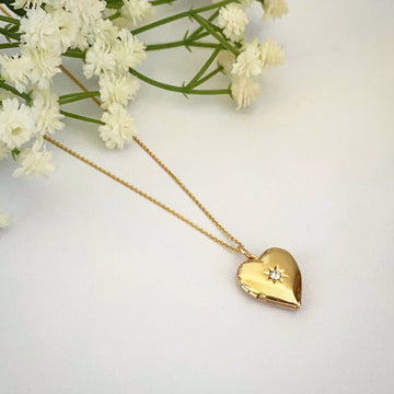 Wisteria London Valentina Cubic Heart Locket Wisteria London